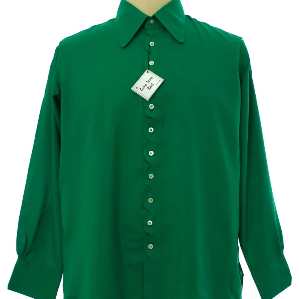 DISCO NOS Vtg 60's/70's Era "Scallop" Shirt Size XXL